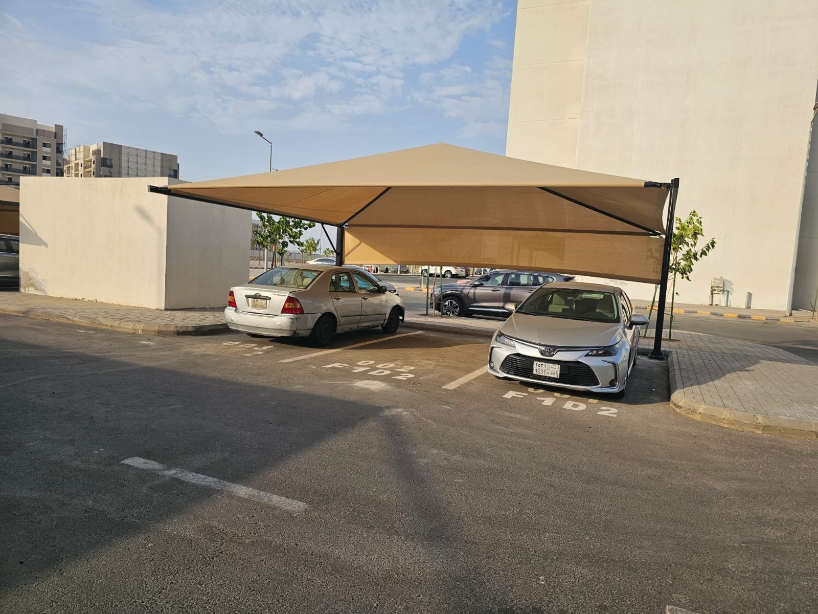 مظلات سيارات الرياض - تنفيذ جديد في الرياض